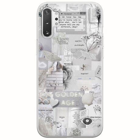 Aesthetic White Samsung Galaxy Note 10 Plus Flexible TPU (Διάφανη Σιλικόνη)