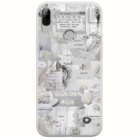 Aesthetic White Huawei P Smart Z Flexible TPU (Διάφανη Σιλικόνη)