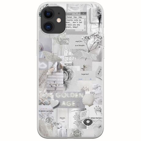 Aesthetic White iPhone 11 Flexible TPU (Διάφανη Σιλικόνη)