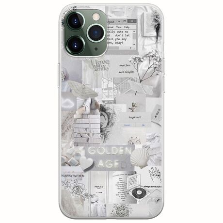 Aesthetic White iPhone 11 Pro Flexible TPU (Διάφανη Σιλικόνη)