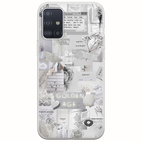 Aesthetic White Samsung Galaxy A51 Flexible TPU (Διάφανη Σιλικόνη)