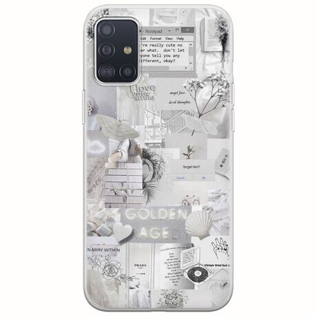 Aesthetic White Samsung Galaxy A71 Flexible TPU (Διάφανη Σιλικόνη)