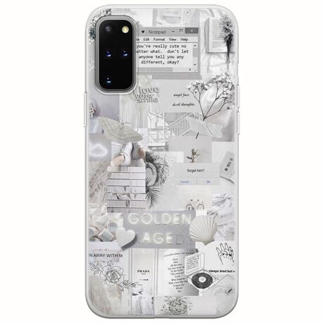 Aesthetic White Samsung Galaxy S20 Plus Flexible TPU (Διάφανη Σιλικόνη)