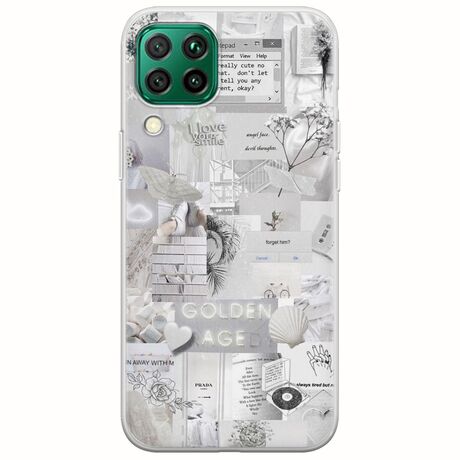 Aesthetic White Huawei P40 Lite Flexible TPU (Διάφανη Σιλικόνη)