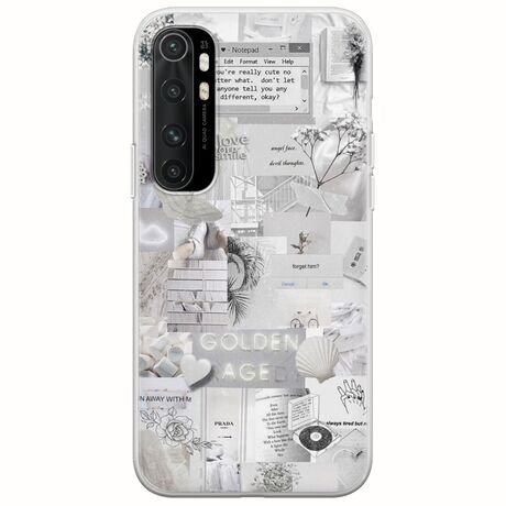 Aesthetic White Xiaomi Mi Note 10 Lite Flexible TPU (Διάφανη Σιλικόνη)