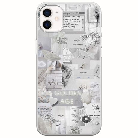 Aesthetic White iPhone 12 mini Flexible TPU (Διάφανη Σιλικόνη)