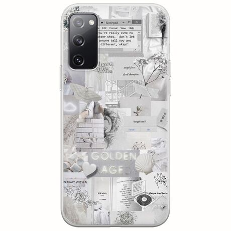 Aesthetic White Samsung Galaxy S20 FE Flexible TPU (Διάφανη Σιλικόνη)