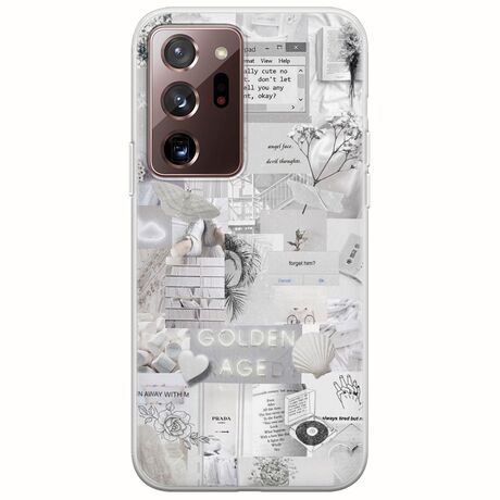Aesthetic White Samsung Galaxy Note 20 Ultra Flexible TPU (Διάφανη Σιλικόνη)