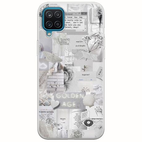 Aesthetic White Samsung Galaxy A12 Flexible TPU (Διάφανη Σιλικόνη)