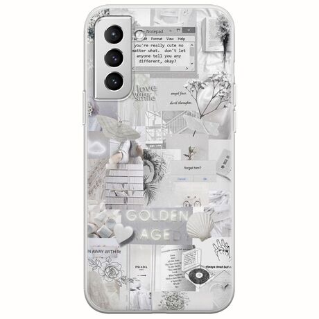 Aesthetic White Samsung Galaxy S21 Plus Flexible TPU (Διάφανη Σιλικόνη)