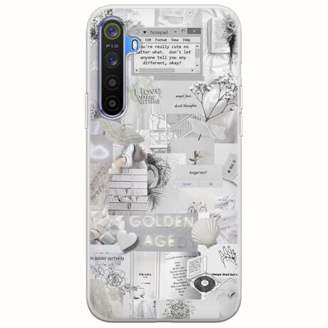Aesthetic White Realme 6 Flexible TPU (Διάφανη Σιλικόνη)