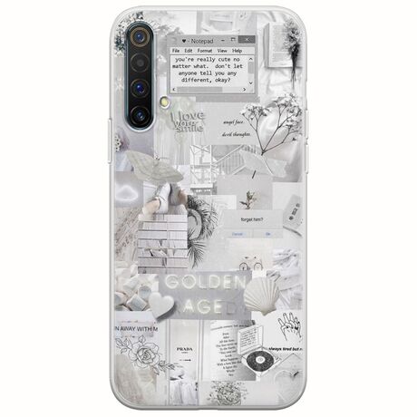 Aesthetic White Realme X3 Flexible TPU (Διάφανη Σιλικόνη)