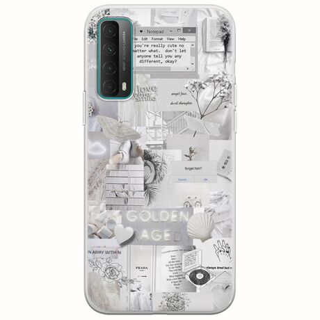 Aesthetic White Huawei P Smart 2021 Flexible TPU (Διάφανη Σιλικόνη)