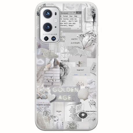 Aesthetic White OnePlus 9 Pro Flexible TPU (Διάφανη Σιλικόνη)