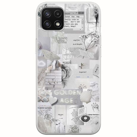 Aesthetic White Samsung Galaxy A22 5G Flexible TPU (Διάφανη Σιλικόνη)
