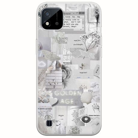 Aesthetic White Realme C11 2021 Flexible TPU (Διάφανη Σιλικόνη)