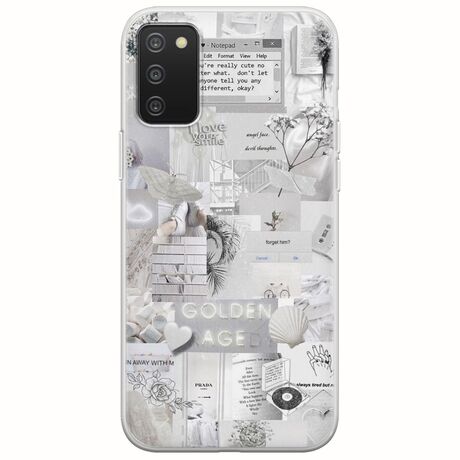 Aesthetic White Samsung Galaxy A03s Flexible TPU (Διάφανη Σιλικόνη)