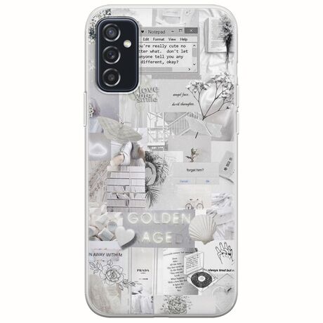 Aesthetic White Samsung Galaxy M52 5G Flexible TPU (Διάφανη Σιλικόνη)