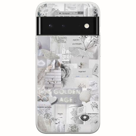 Aesthetic White Google Pixel 6 Pro 5G Flexible TPU (Διάφανη Σιλικόνη)