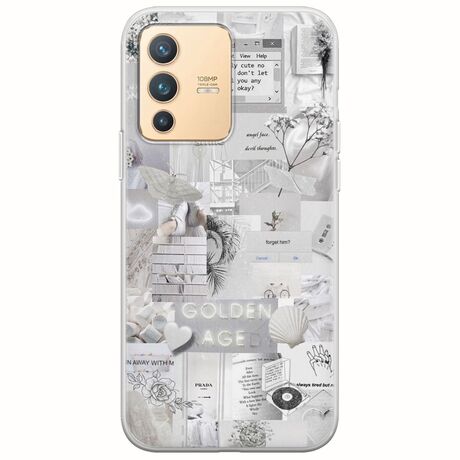 Aesthetic White Vivo V23 5G Flexible TPU (Διάφανη Σιλικόνη)