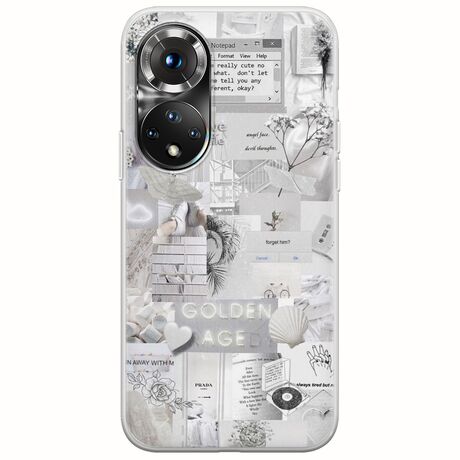 Aesthetic White Huawei Nova 9 Flexible TPU (Διάφανη Σιλικόνη)