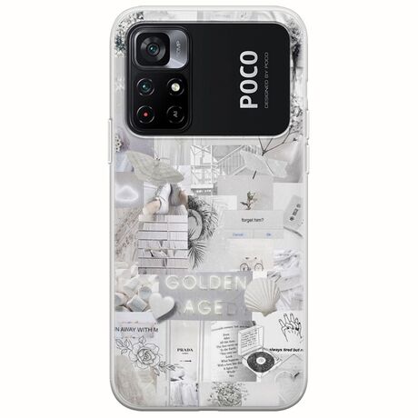 Aesthetic White Xiaomi Poco M4 Pro 4G Flexible TPU (Διάφανη Σιλικόνη)