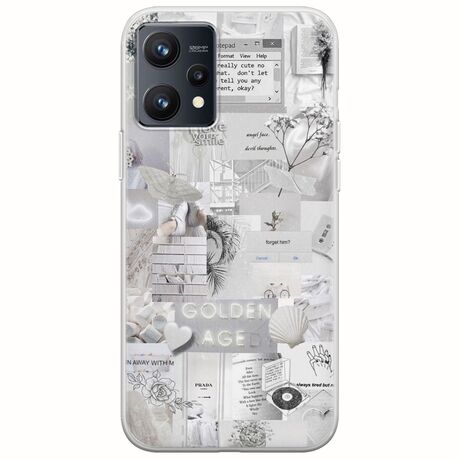 Aesthetic White Realme 9 4G Flexible TPU (Διάφανη Σιλικόνη)