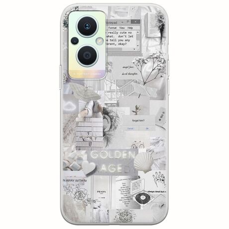 Aesthetic White Oppo Reno 7 Lite 5G Flexible TPU (Διάφανη Σιλικόνη)