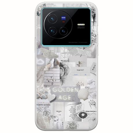 Aesthetic White Vivo X80 Flexible TPU (Διάφανη Σιλικόνη)