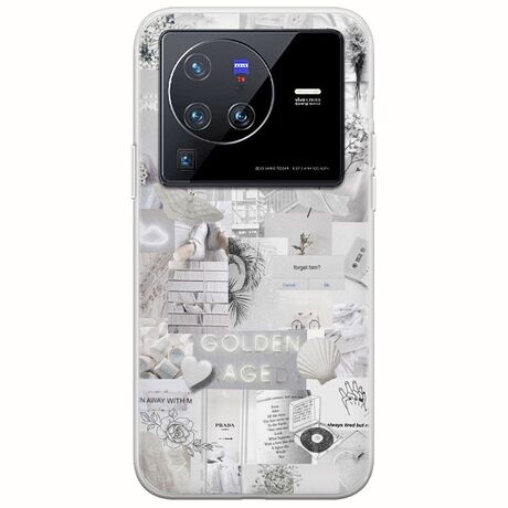 Aesthetic White Vivo X80 Pro Flexible TPU (Διάφανη Σιλικόνη)