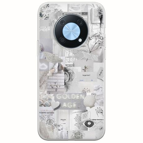 Aesthetic White Huawei Nova Y90 Flexible TPU (Διάφανη Σιλικόνη)