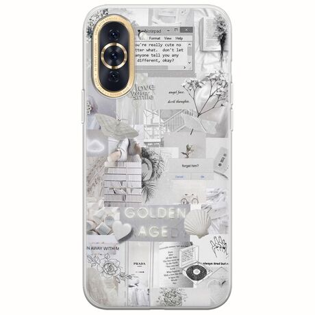 Aesthetic White Huawei Nova 10 Flexible TPU (Διάφανη Σιλικόνη)