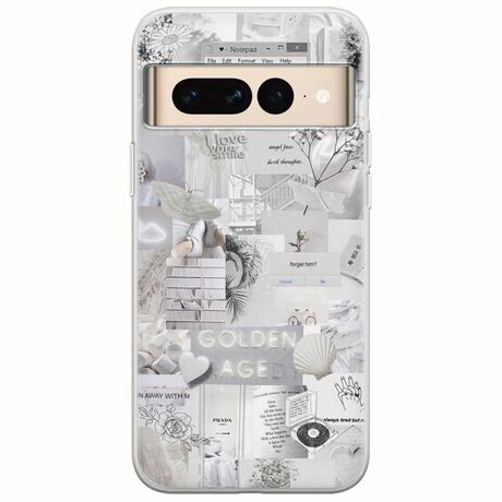 Aesthetic White Google Pixel 7 Pro 5G Flexible TPU (Διάφανη Σιλικόνη)