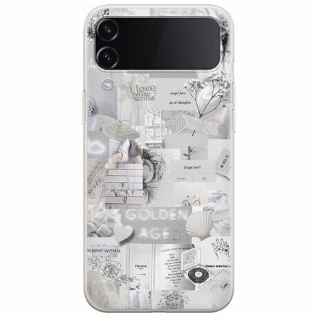 Aesthetic White Samsung Galaxy Z Flip 4 5G Flexible TPU (Διάφανη Σιλικόνη)