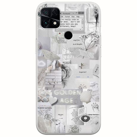 Aesthetic White Xiaomi Poco C40 Flexible TPU (Διάφανη Σιλικόνη)