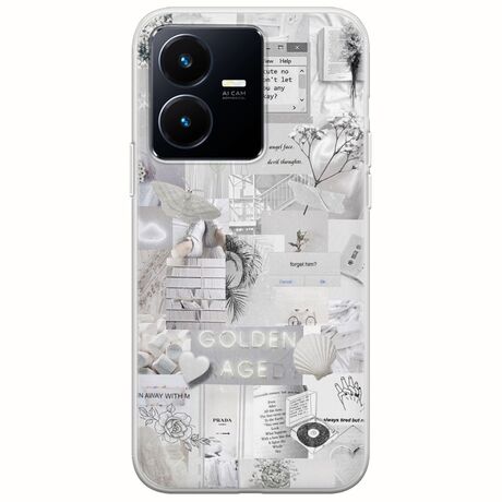 Aesthetic White Vivo Y22s Flexible TPU (Διάφανη Σιλικόνη)