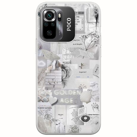 Aesthetic White Xiaomi Poco M5s Flexible TPU (Διάφανη Σιλικόνη)