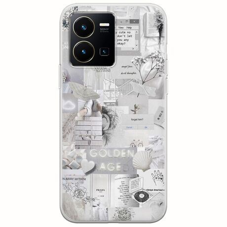 Aesthetic White Vivo Y35 Flexible TPU (Διάφανη Σιλικόνη)