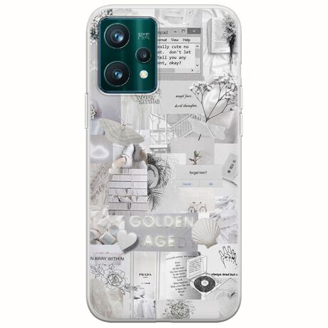 Aesthetic White Realme 9 5G Flexible TPU (Διάφανη Σιλικόνη)