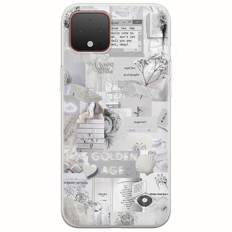 Aesthetic White Google Pixel 4 Flexible TPU (Διάφανη Σιλικόνη)