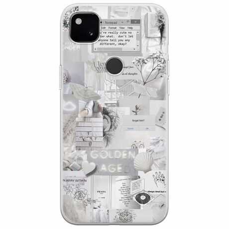 Aesthetic White Google Pixel 4a 4G Flexible TPU (Διάφανη Σιλικόνη)