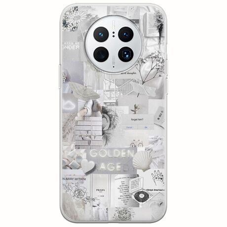 Aesthetic White Huawei Mate 50 Pro Flexible TPU (Διάφανη Σιλικόνη)