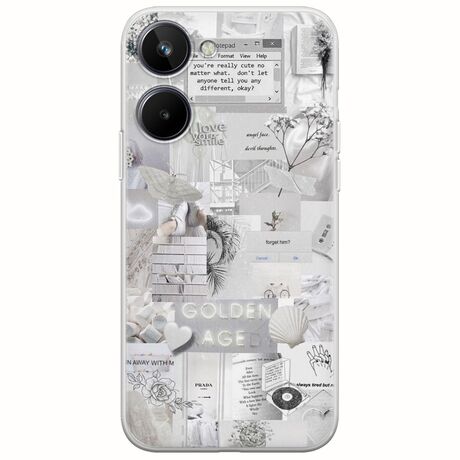 Aesthetic White Realme 10 4G Flexible TPU (Διάφανη Σιλικόνη)