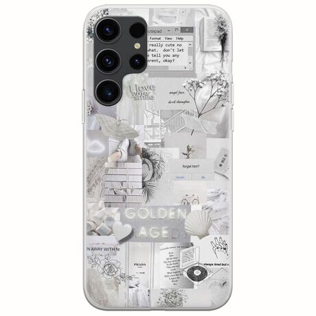 Aesthetic White Samsung Galaxy S23 Ultra 5G Flexible TPU (Διάφανη Σιλικόνη)