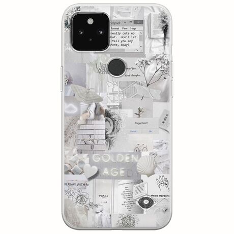 Aesthetic White Google Pixel 4a 5G Flexible TPU (Διάφανη Σιλικόνη)