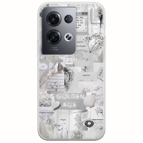 Aesthetic White Oppo Reno 8 Pro 5G Flexible TPU (Διάφανη Σιλικόνη)