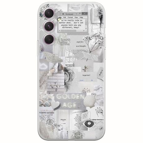 Aesthetic White Samsung Galaxy A14 5G Flexible TPU (Διάφανη Σιλικόνη)