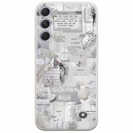 Aesthetic White Samsung Galaxy A54 5G Flexible TPU (Διάφανη Σιλικόνη)