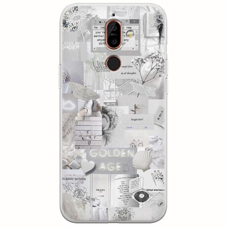 Aesthetic White Nokia 7 Plus  Flexible TPU (Διάφανη Σιλικόνη)
