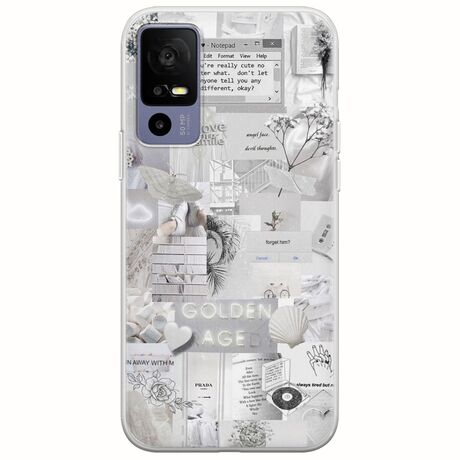 Aesthetic White TCL 40R 5G Flexible TPU (Διάφανη Σιλικόνη)